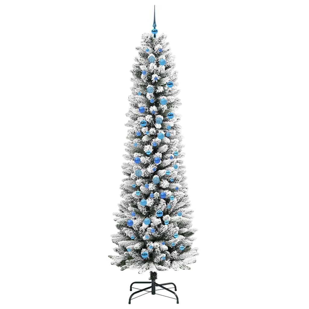 Artificial Christmas Tree with 300 LEDs Green and white 240 cm
