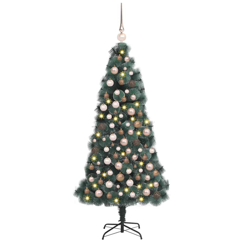 Artificial Pre-lit Christmas Tree with Ball Set Green 120 cm