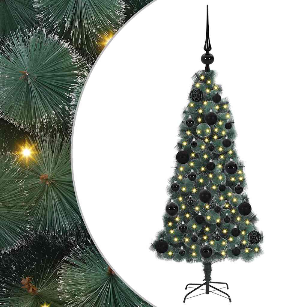 Artificial Pre-lit Christmas Tree with Ball Set Green 120 cm