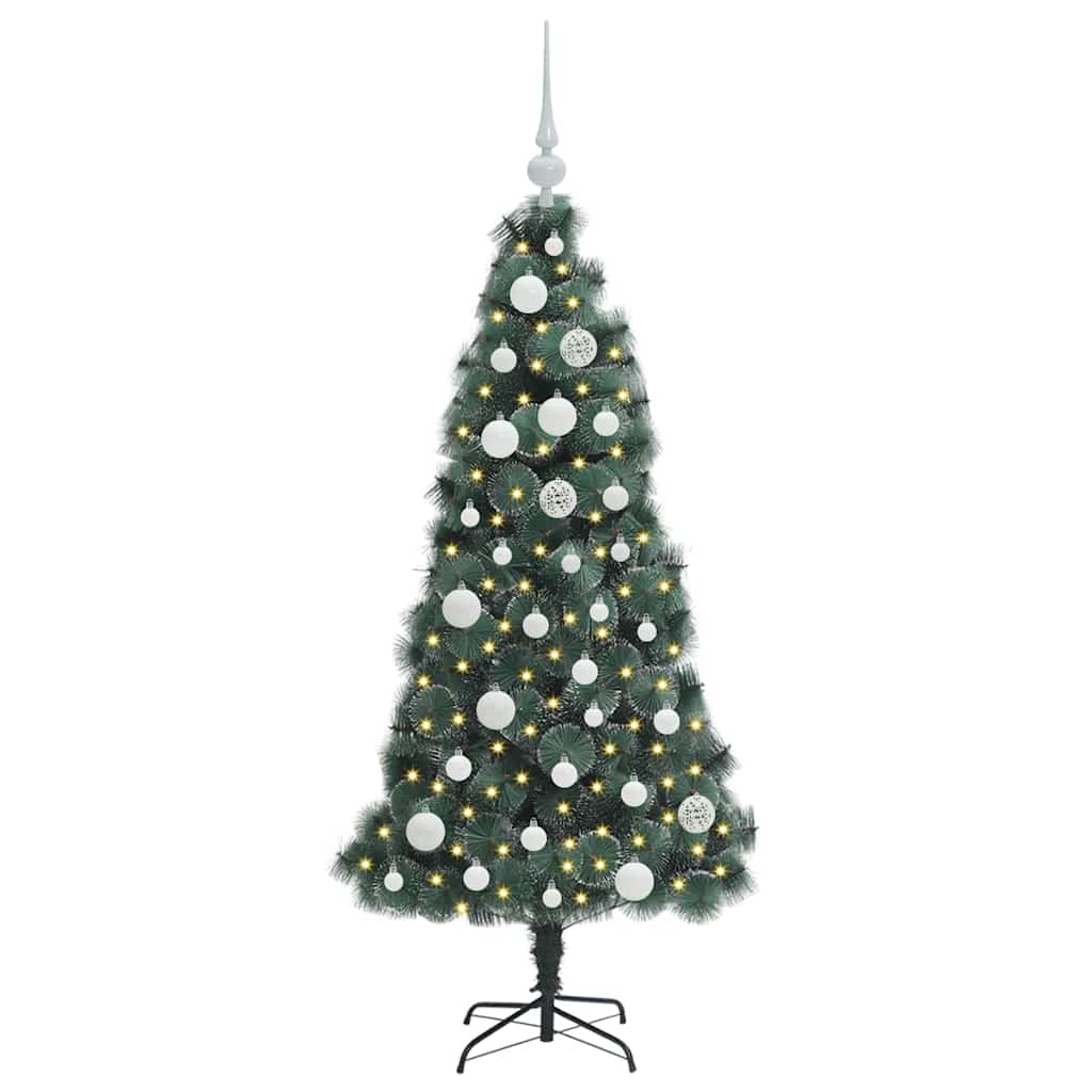 Artificial Pre-lit Christmas Tree with Ball Set Green 120 cm