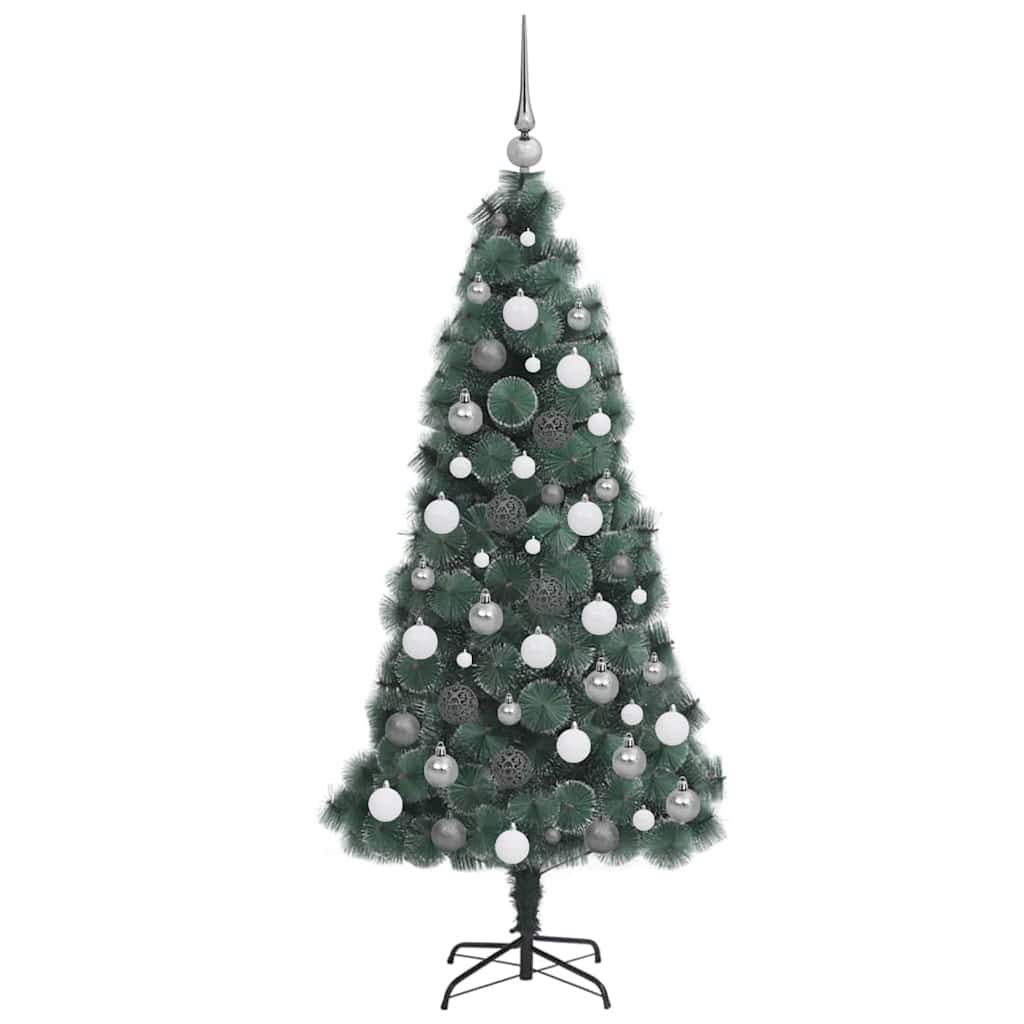 Artificial Pre-lit Christmas Tree with Ball Set Green 180 cm