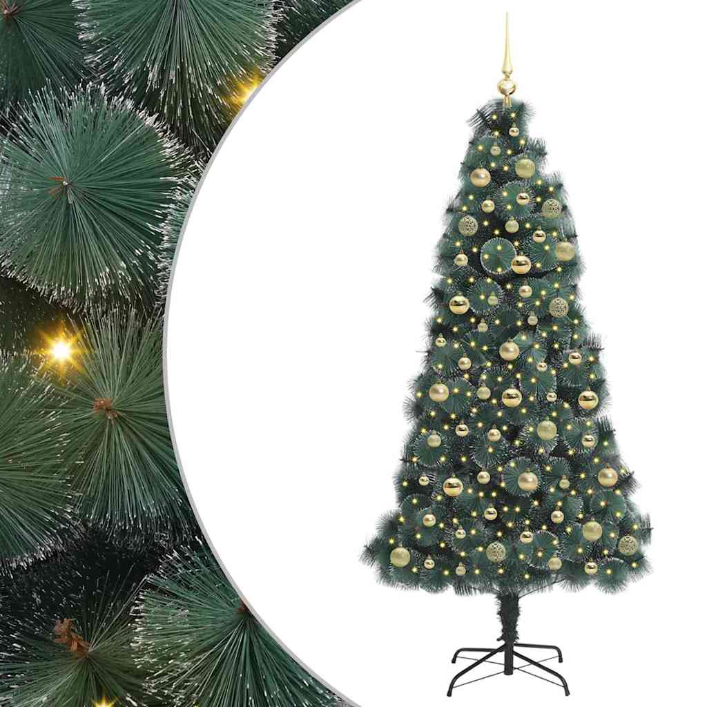Artificial Pre-lit Christmas Tree with Ball Set Green 180 cm