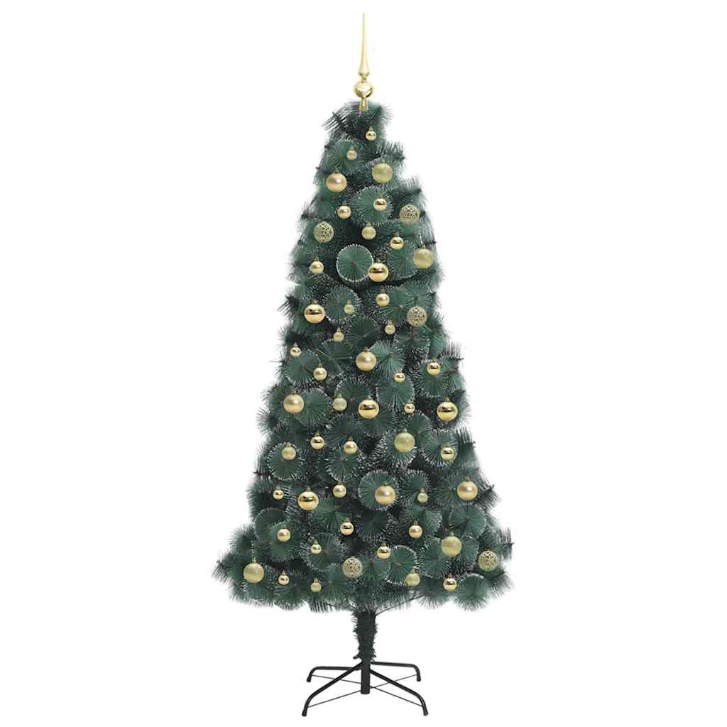 Artificial Pre-lit Christmas Tree with Ball Set Green 180 cm