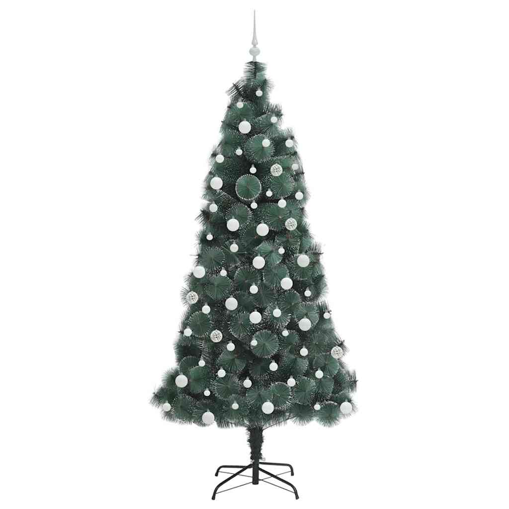 Artificial Pre-lit Christmas Tree with Ball Set Green 210 cm