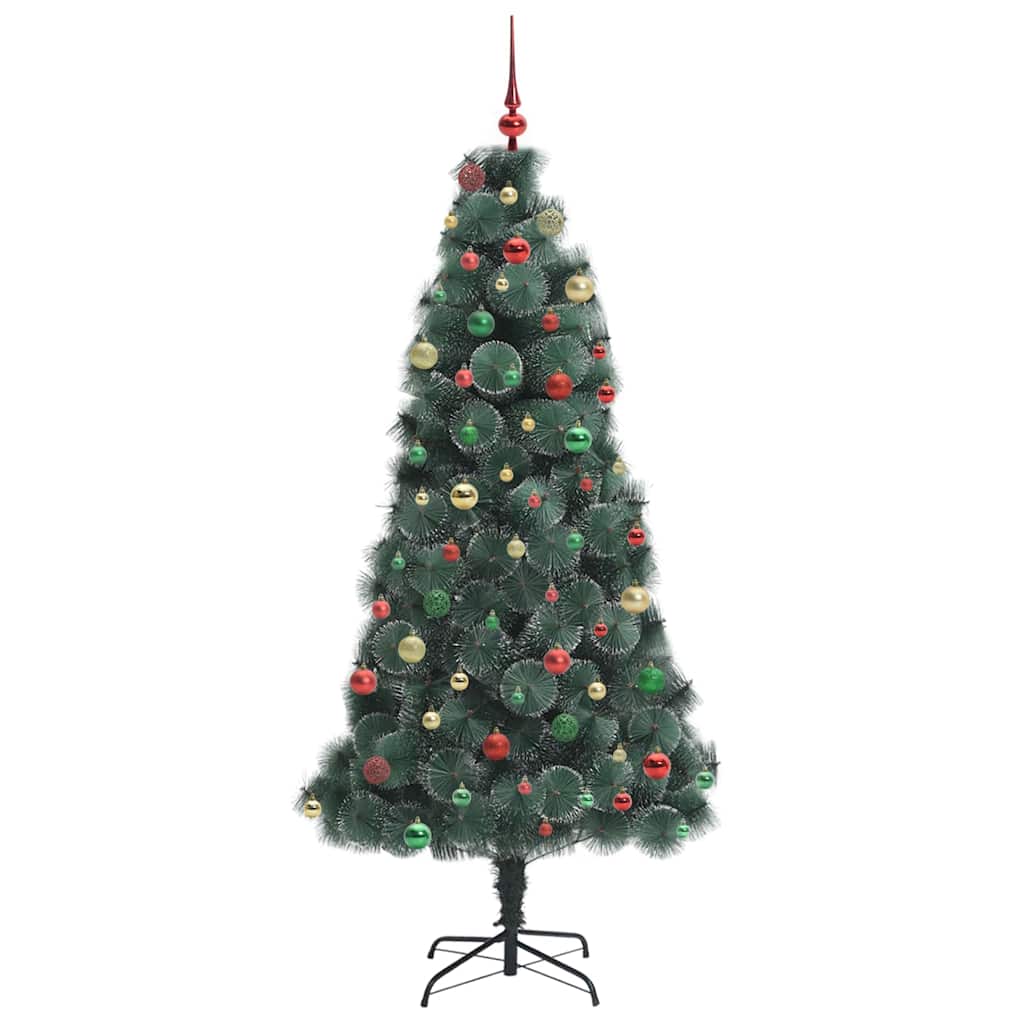 Artificial Pre-lit Christmas Tree with Ball Set Green 210 cm