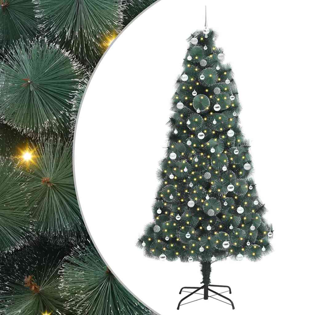 Artificial Pre-lit Christmas Tree with Ball Set Green 240 cm