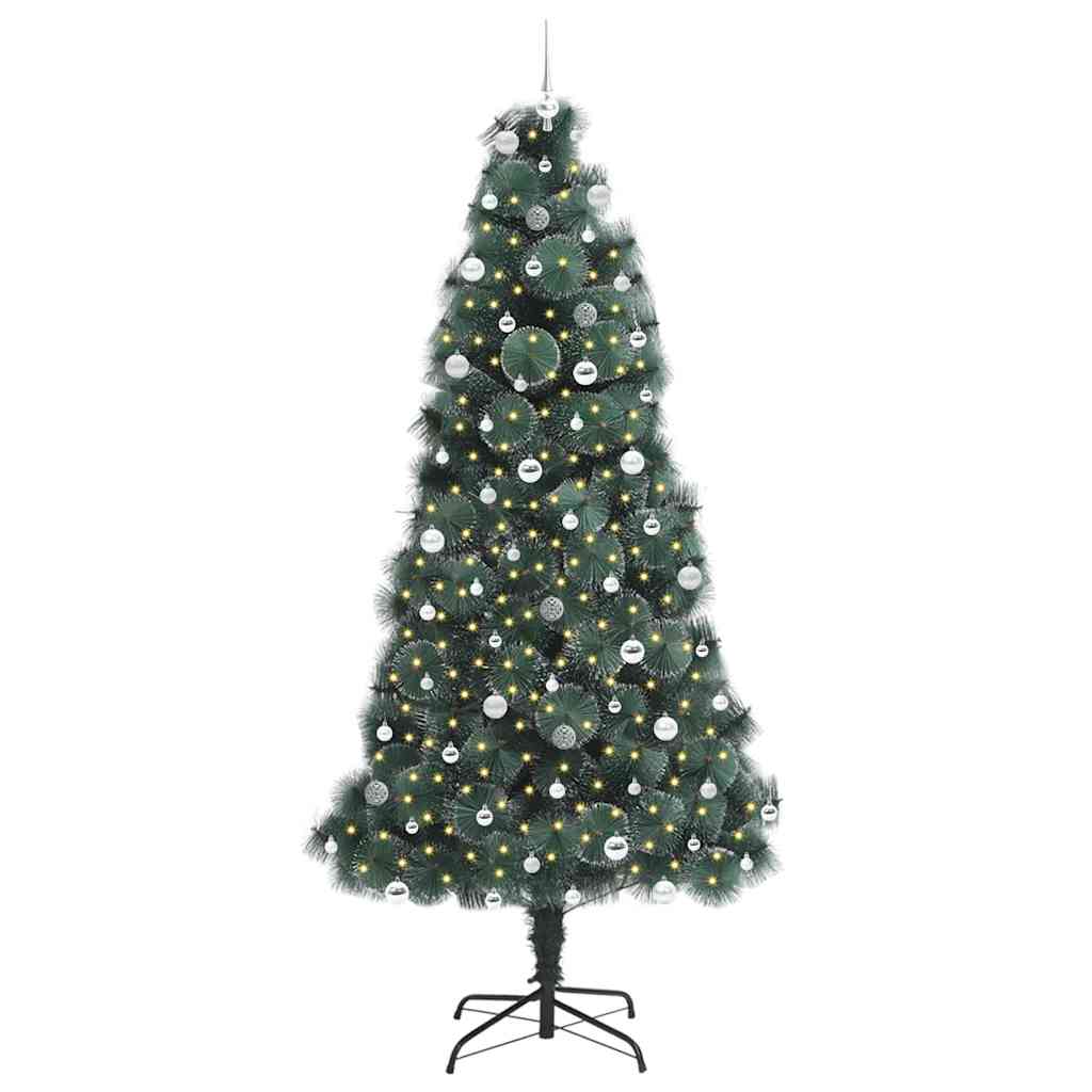 Artificial Pre-lit Christmas Tree with Ball Set Green 240 cm