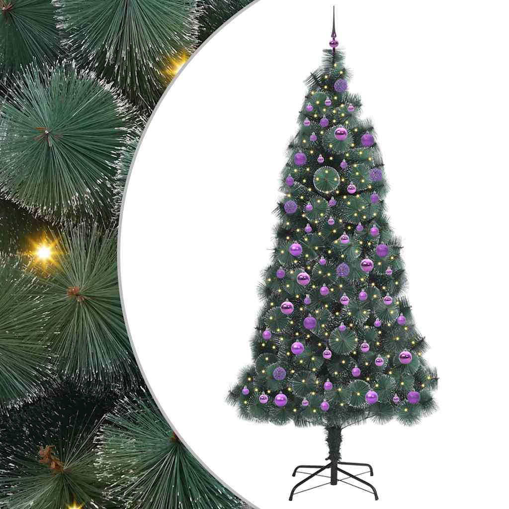 Artificial Pre-lit Christmas Tree with Ball Set Green 240 cm
