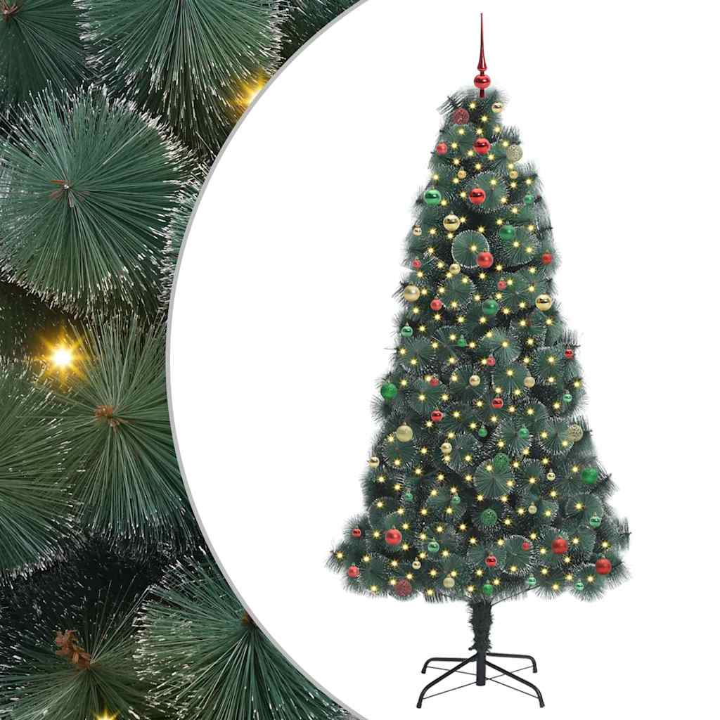 Artificial Pre-lit Christmas Tree with Ball Set Green 240 cm