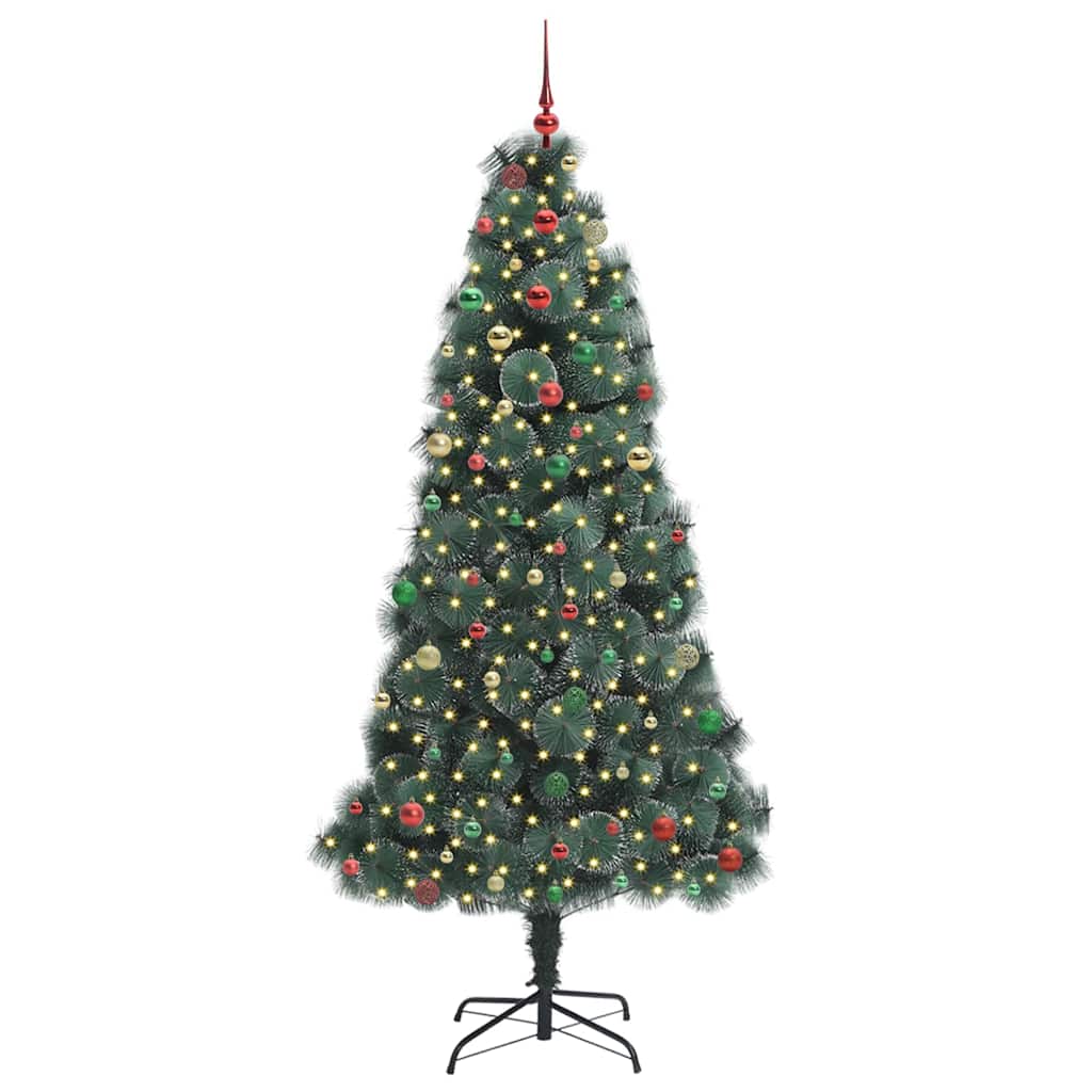 Artificial Pre-lit Christmas Tree with Ball Set Green 240 cm