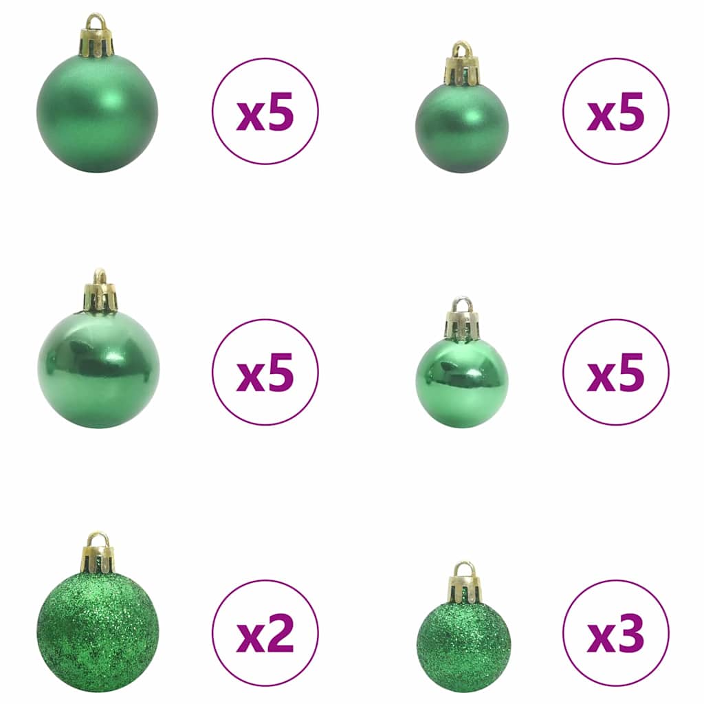 Artificial Pre-lit Christmas Tree with Ball Set Green 240 cm