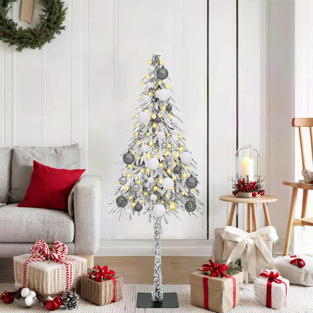 Christmas Tree with 150 LEDs White 120 cm PE and Steel