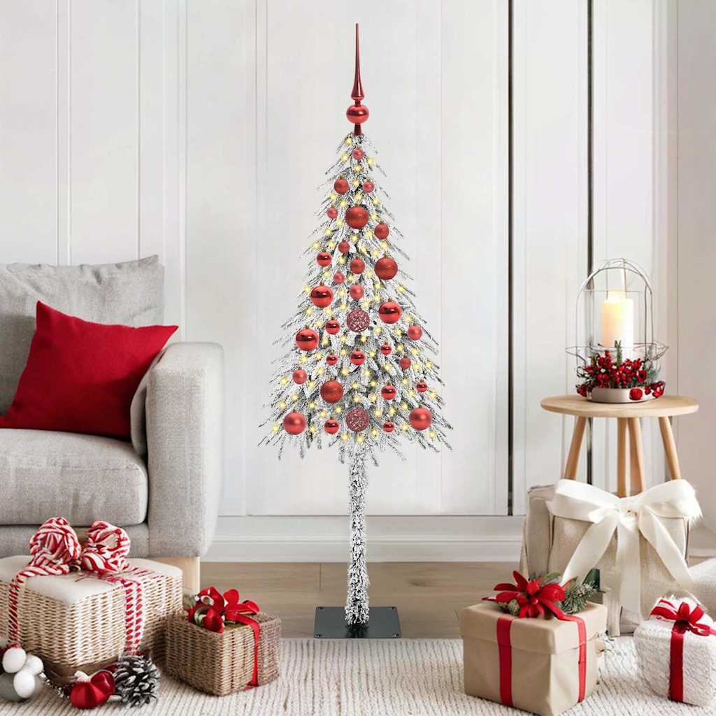 Christmas Tree with 150 LEDs White 120 cm PE and Steel