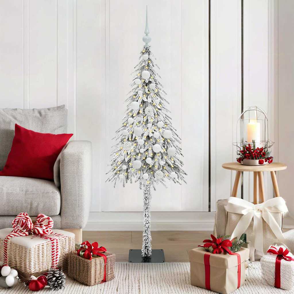 Christmas Tree with 150 LEDs White 120 cm PE and Steel