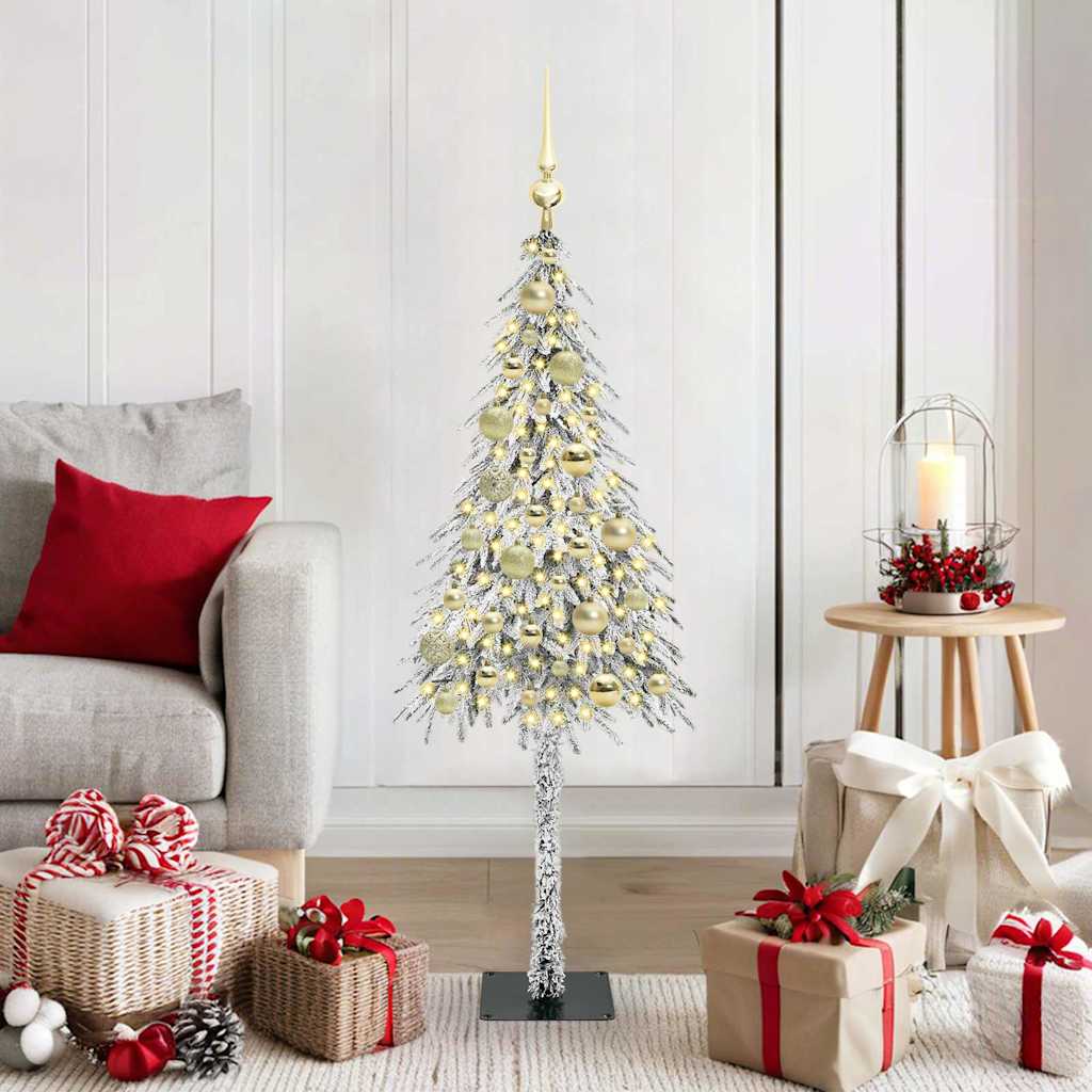 Christmas Tree with 150 LEDs White 120 cm PE and Steel