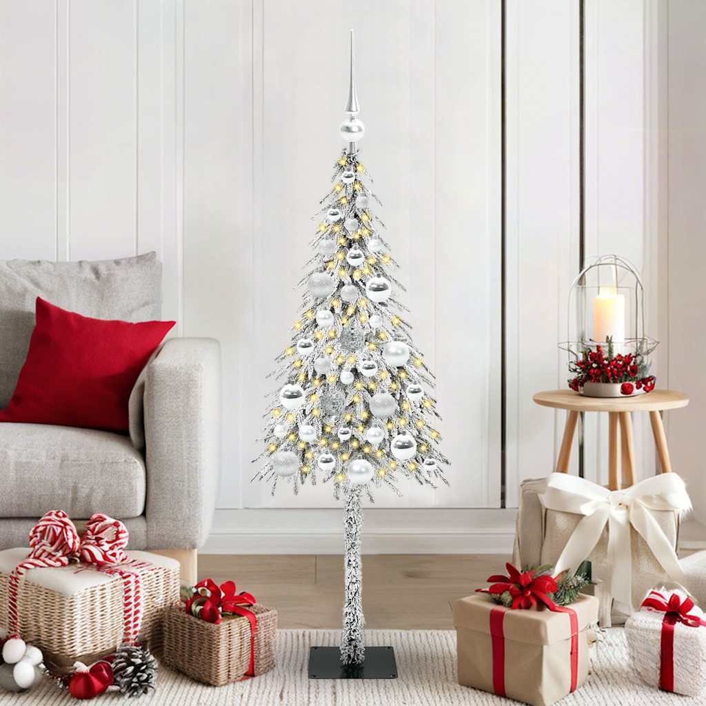 Christmas Tree with 150 LEDs White 120 cm PE and Steel