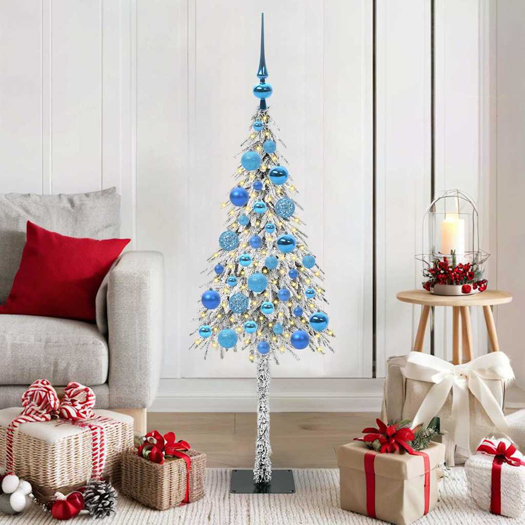 Christmas Tree with 150 LEDs White 120 cm PE and Steel
