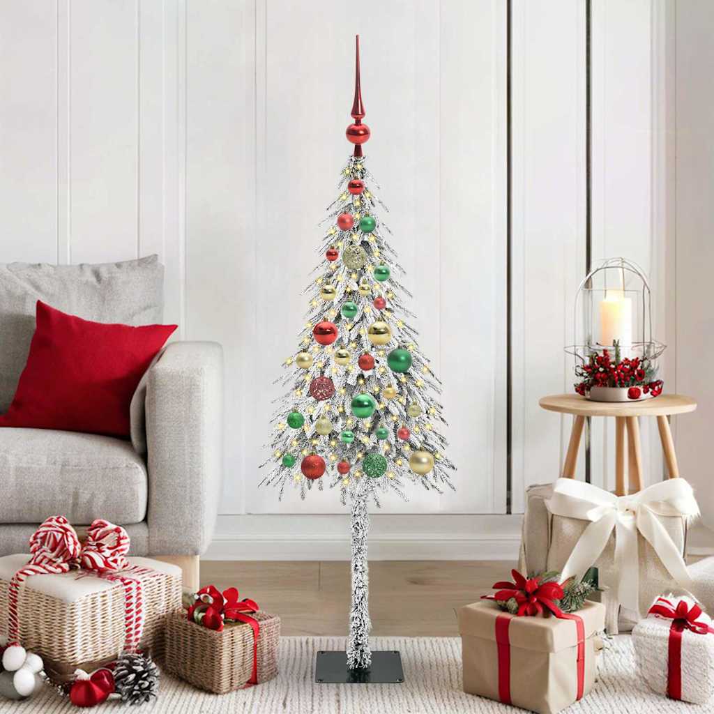 Christmas Tree with 150 LEDs White 120 cm PE and Steel