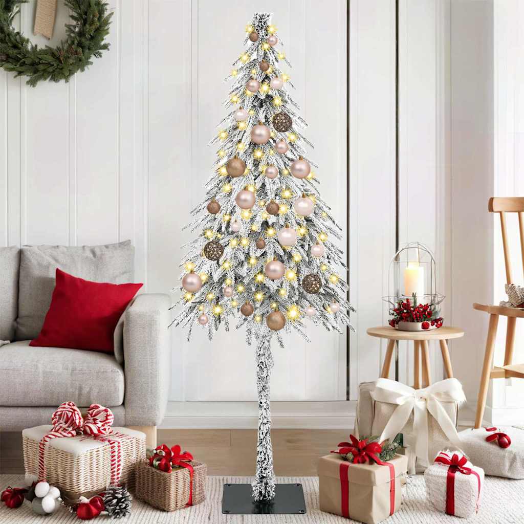 Christmas Tree with 150 LEDs White 150 cm PE and Steel