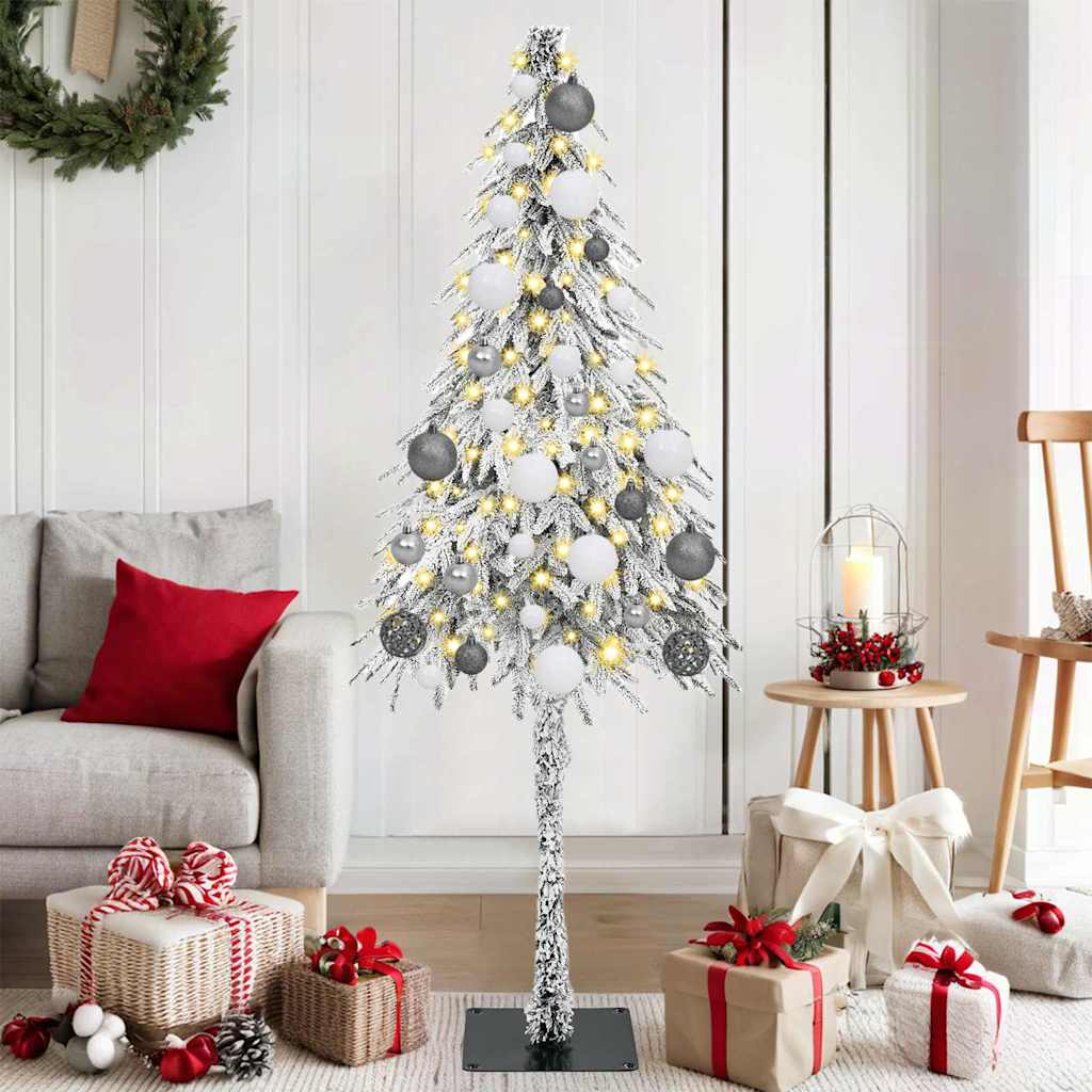 Christmas Tree with 150 LEDs White 150 cm PE and Steel