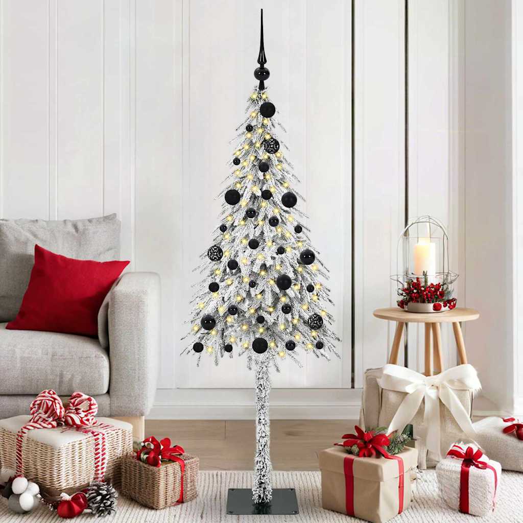 Christmas Tree with 150 LEDs White 150 cm PE and Steel