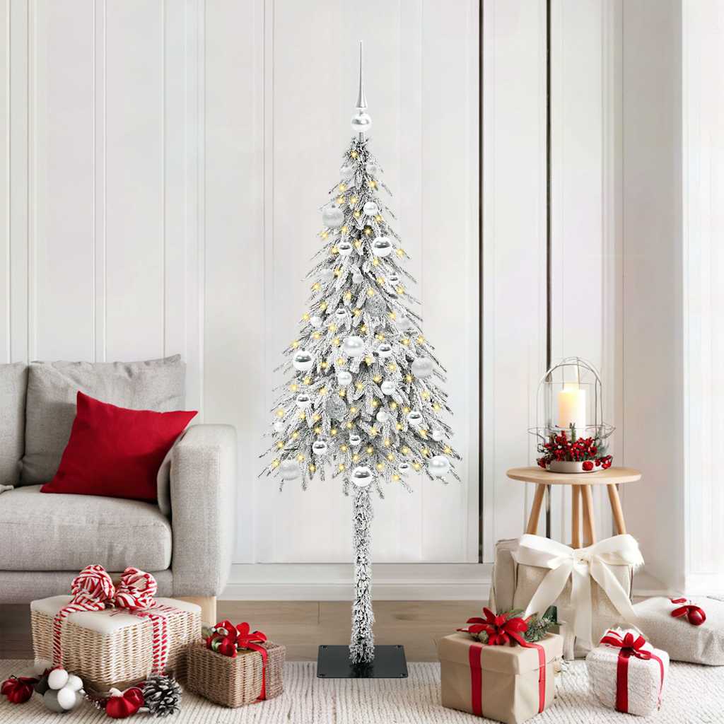 Christmas Tree with 150 LEDs White 150 cm PE and Steel