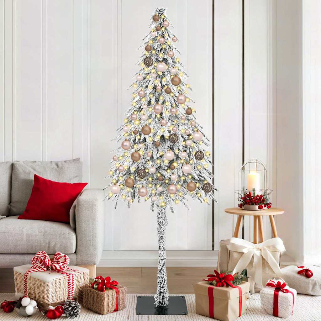 Christmas Tree with 300 LEDs White 180 cm PE and Steel