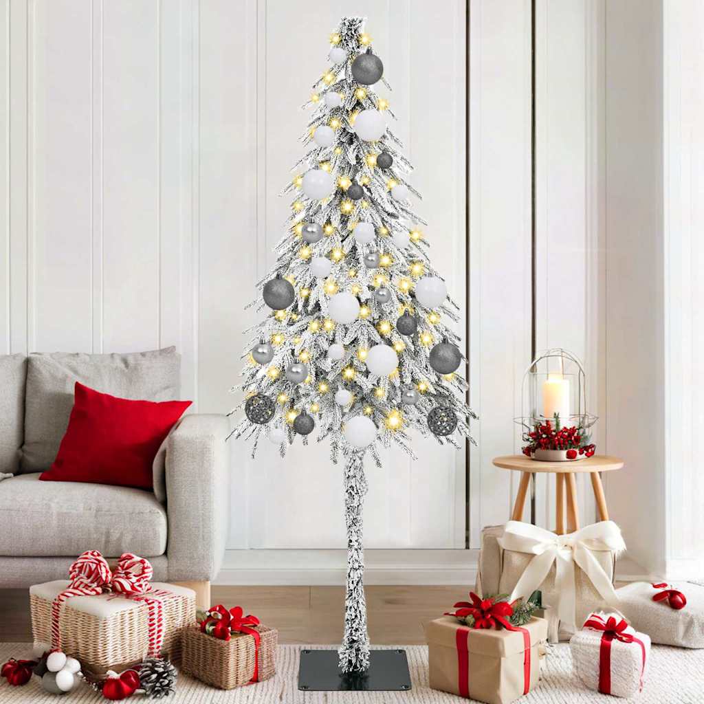 Christmas Tree with 300 LEDs White 180 cm PE and Steel