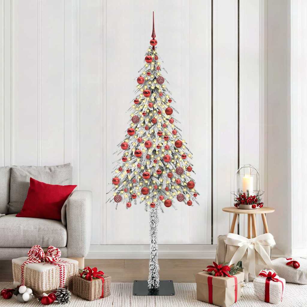 Christmas Tree with 300 LEDs White 180 cm PE and Steel