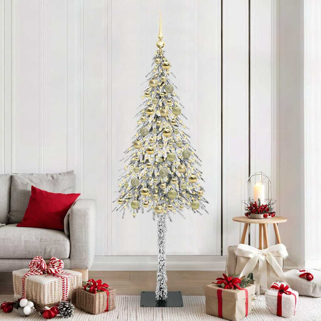Christmas Tree with 300 LEDs White 180 cm PE and Steel