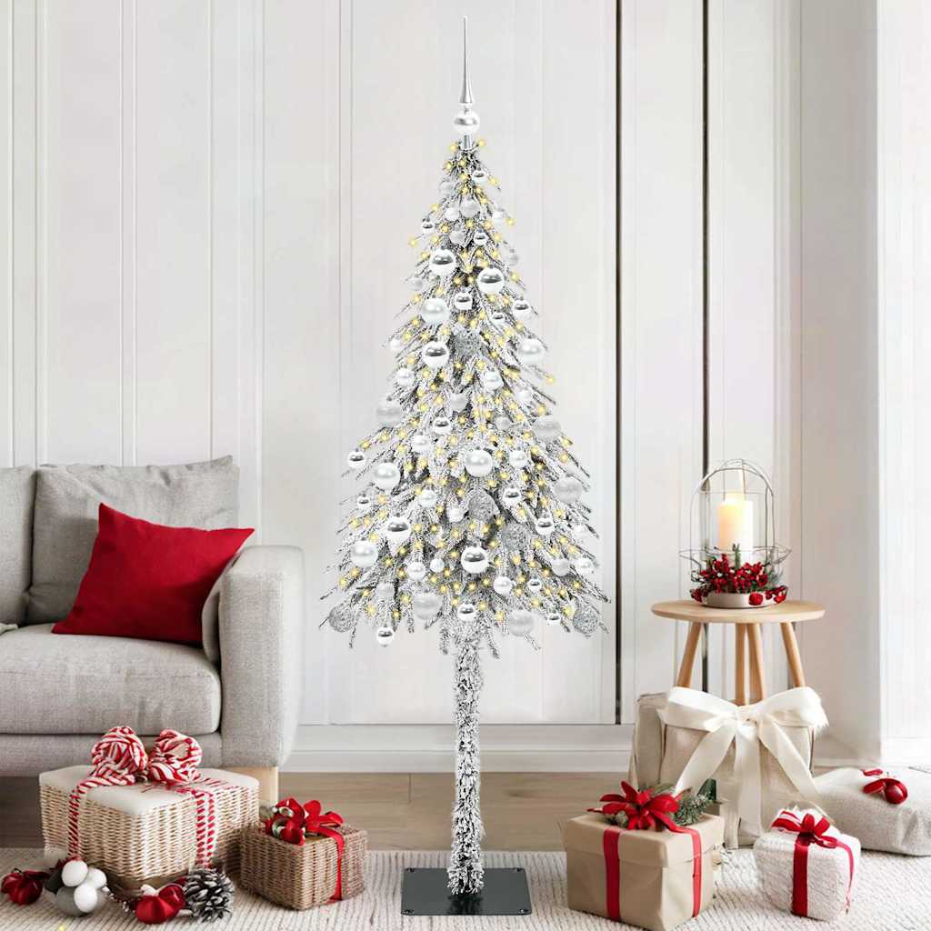 Christmas Tree with 300 LEDs White 180 cm PE and Steel