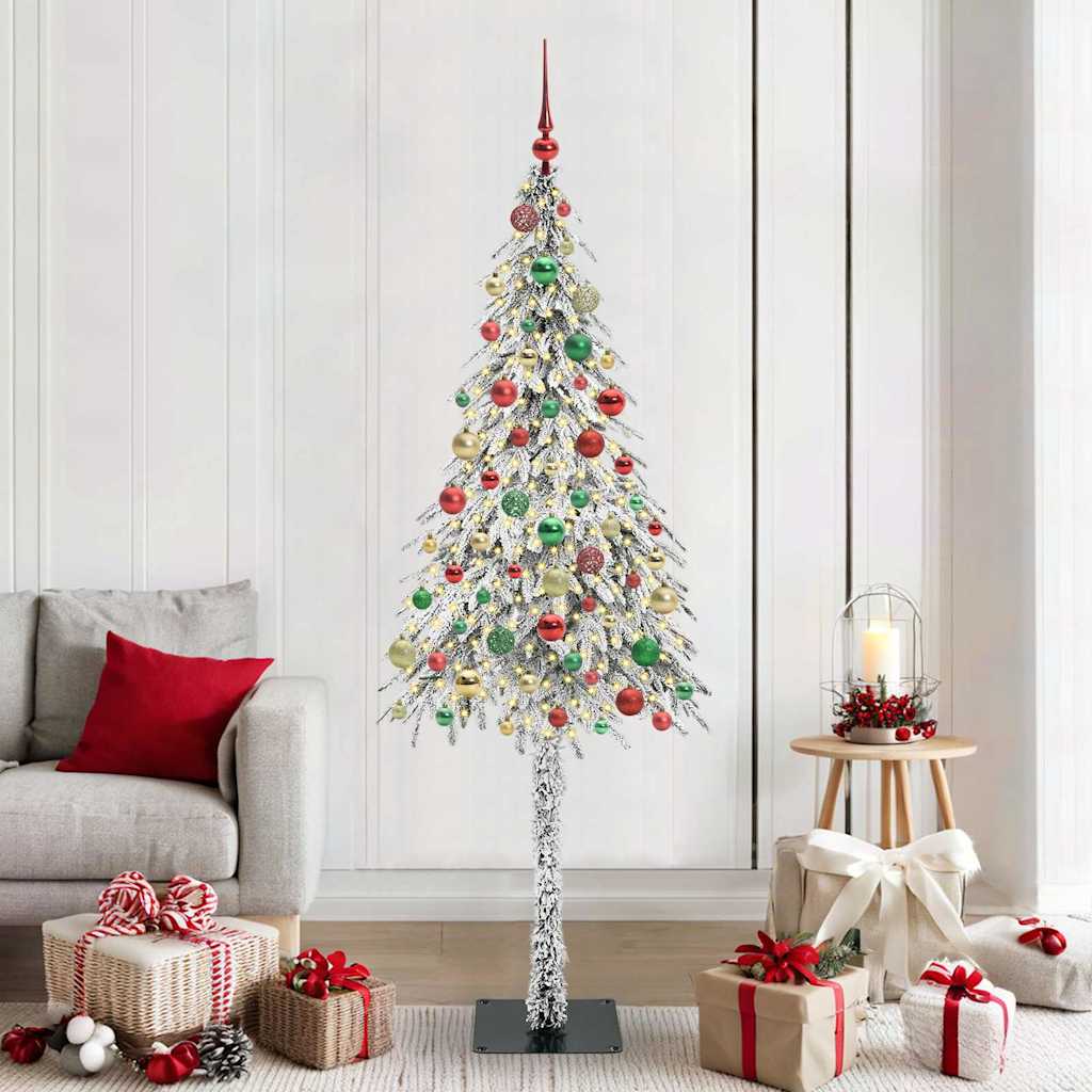 Christmas Tree with 300 LEDs White 180 cm PE and Steel