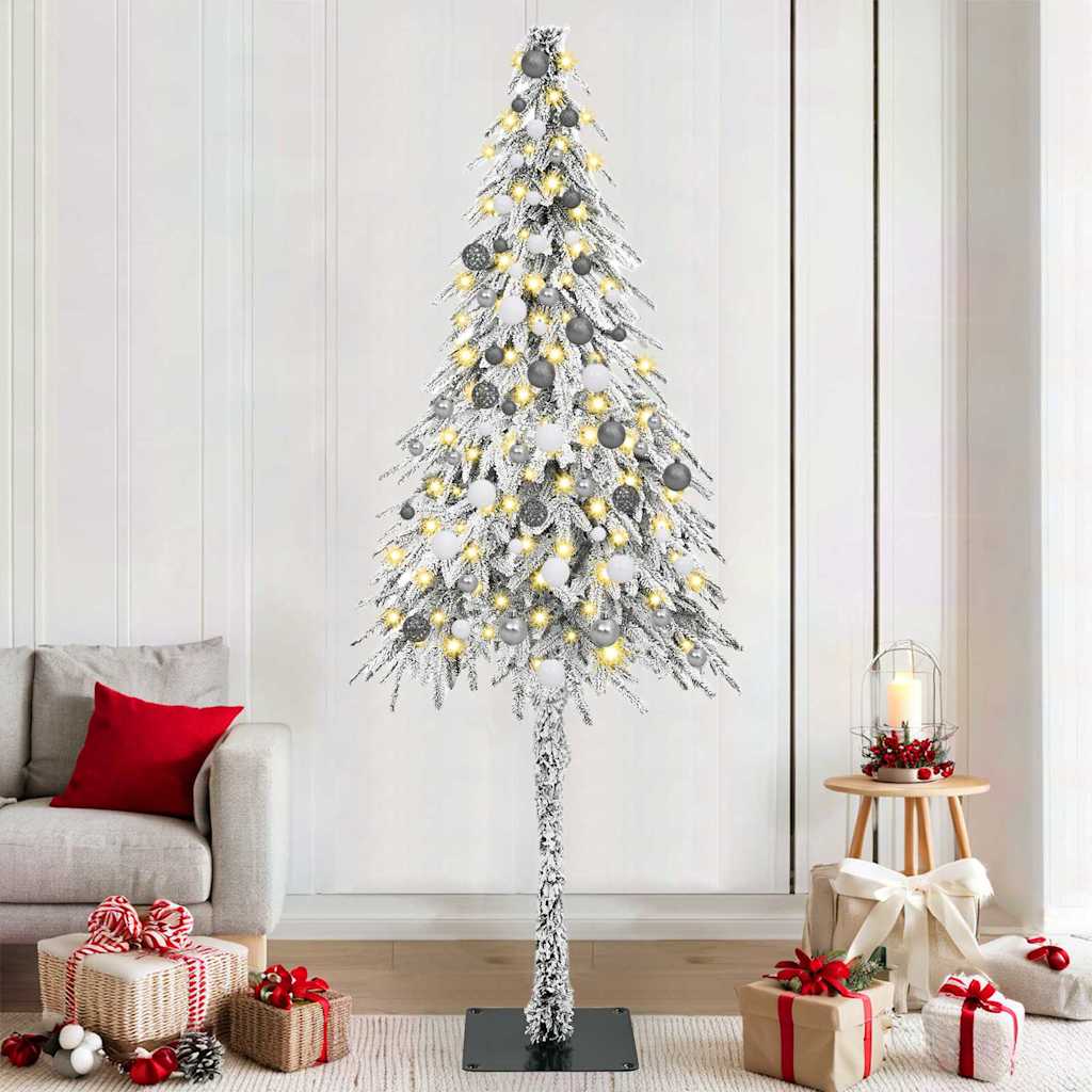 Christmas Tree with 300 LEDs White 210 cm PE and Steel
