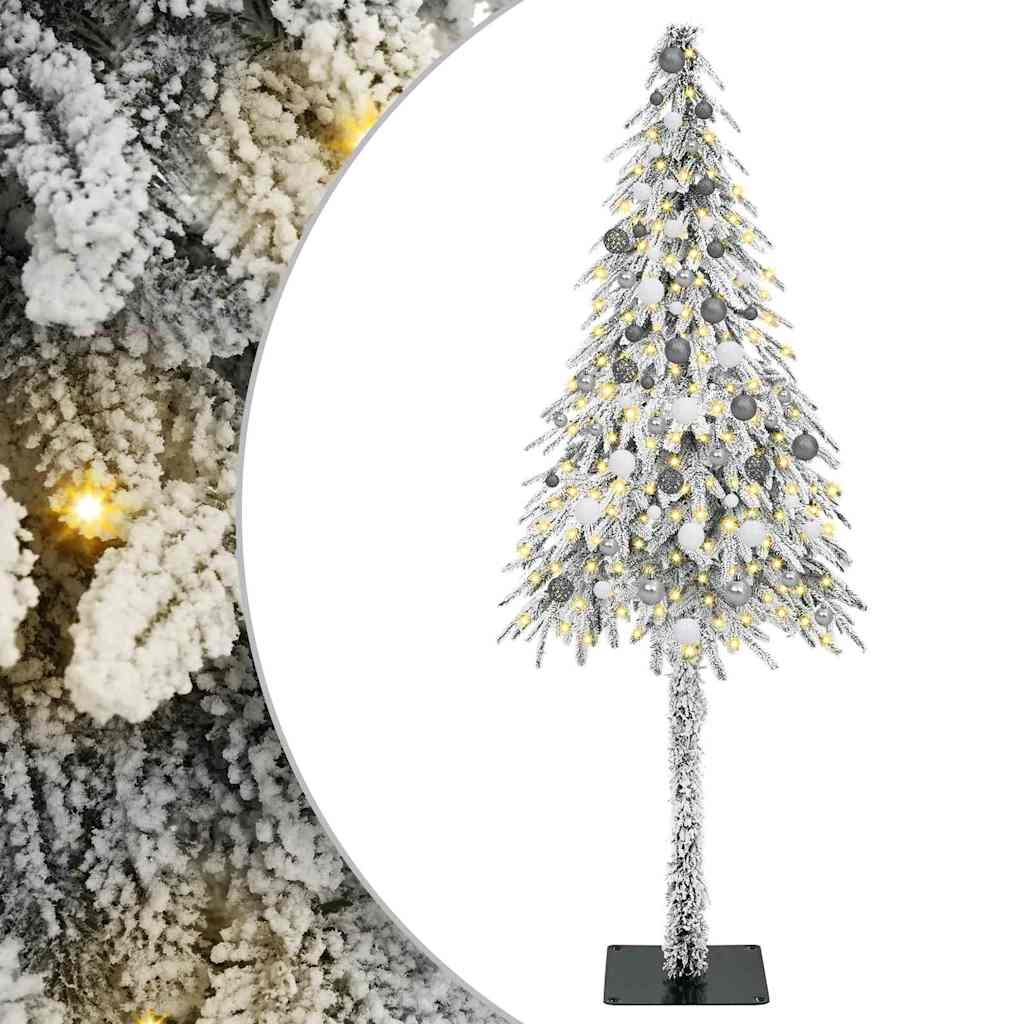 Christmas Tree with 300 LEDs White 210 cm PE and Steel