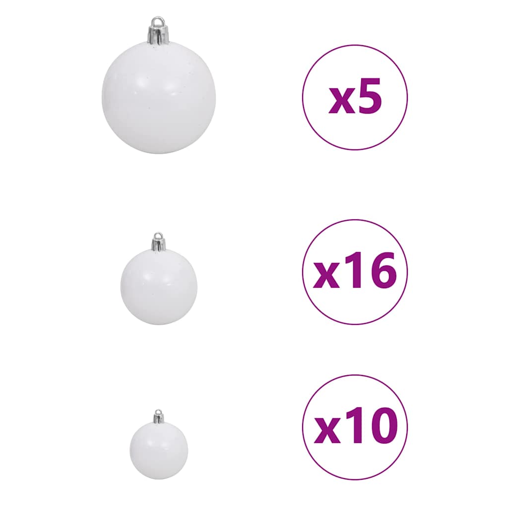 Christmas Tree with 300 LEDs White 210 cm PE and Steel