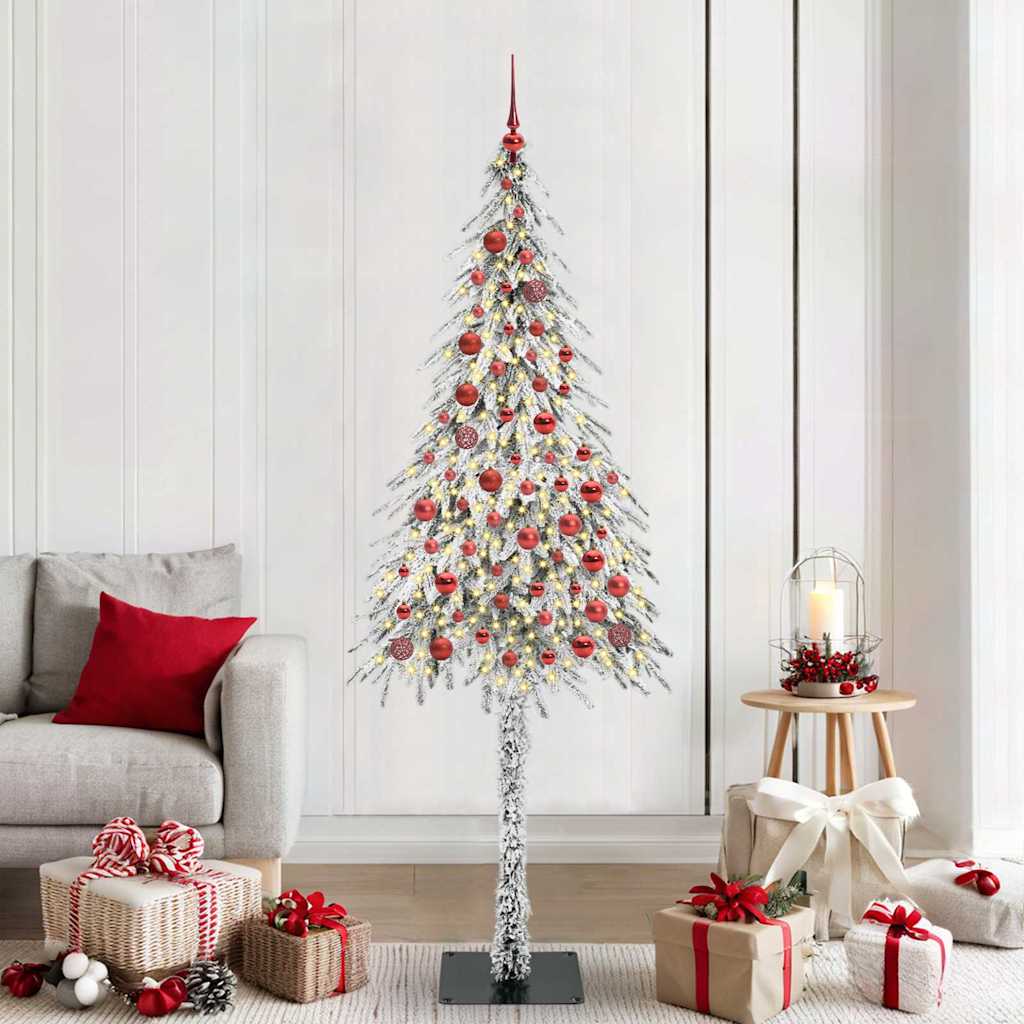 Christmas Tree with 300 LEDs White 210 cm PE and Steel