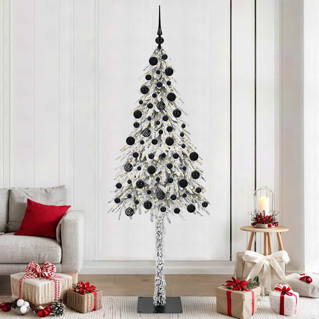 Christmas Tree with 300 LEDs White 210 cm PE and Steel