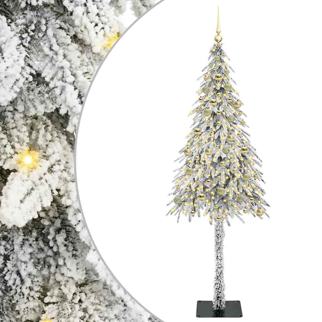 Christmas Tree with 300 LEDs White 210 cm PE and Steel