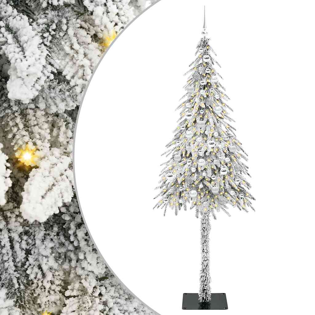 Christmas Tree with 300 LEDs White 210 cm PE and Steel