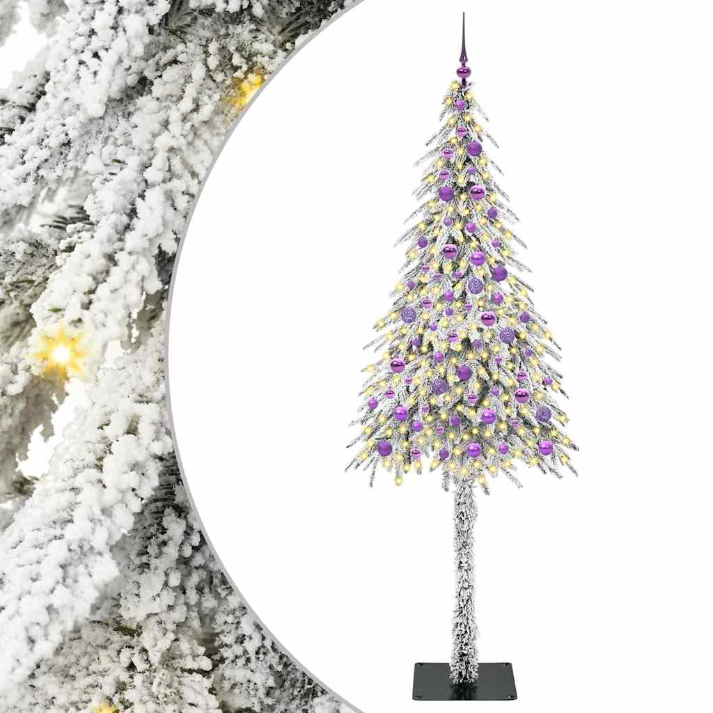 Christmas Tree with 300 LEDs White 210 cm PE and Steel