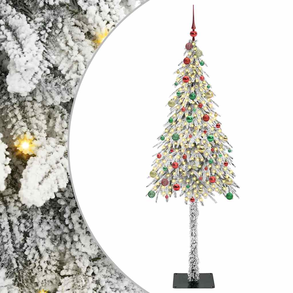 Christmas Tree with 300 LEDs White 210 cm PE and Steel