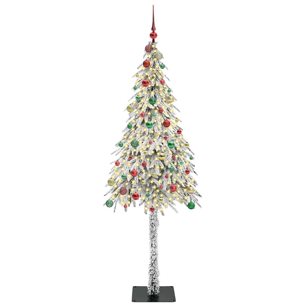 Christmas Tree with 300 LEDs White 210 cm PE and Steel