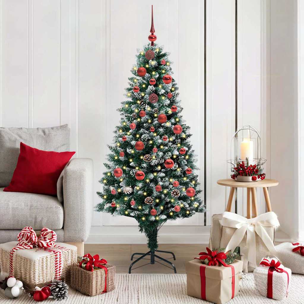 Artificial Christmas Tree with 150 LEDs with Stand Green 150 cm