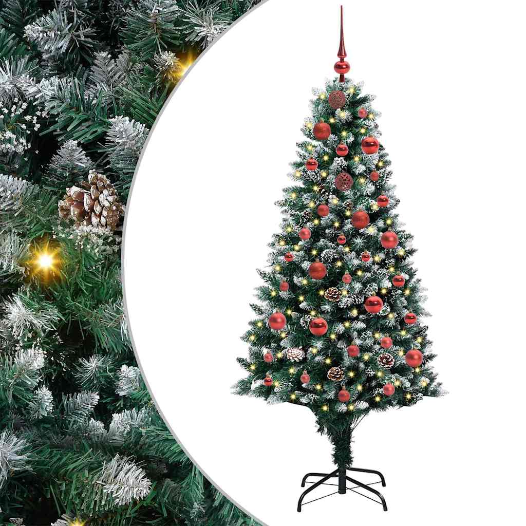Artificial Christmas Tree with 150 LEDs with Stand Green 150 cm