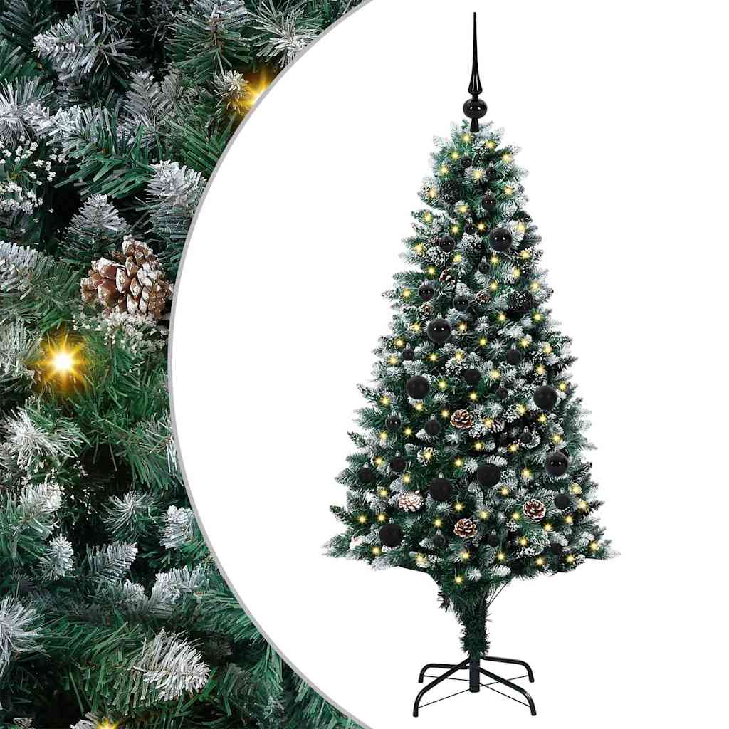 Artificial Christmas Tree with 150 LEDs with Stand Green 150 cm