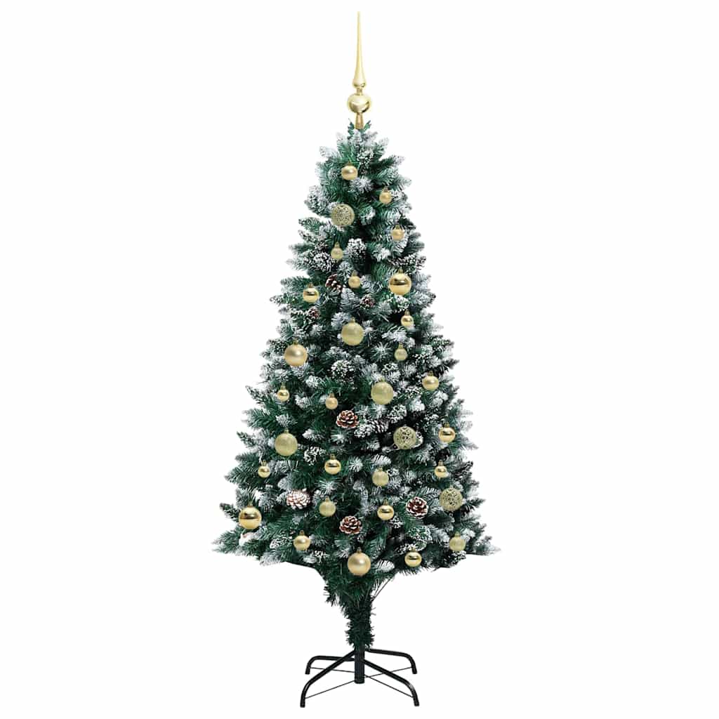 Artificial Christmas Tree with 150 LEDs with Stand Green 150 cm