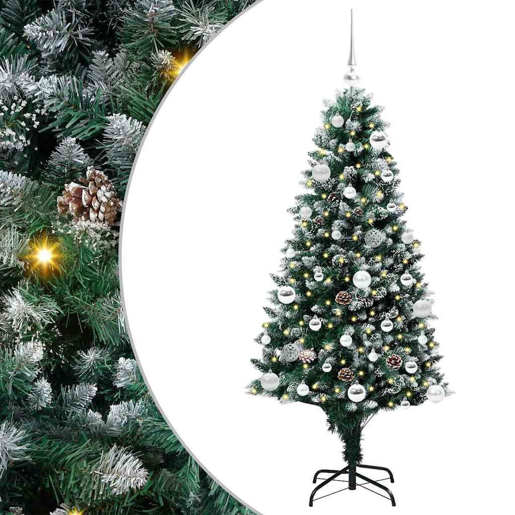 Artificial Christmas Tree with 150 LEDs with Stand Green 150 cm