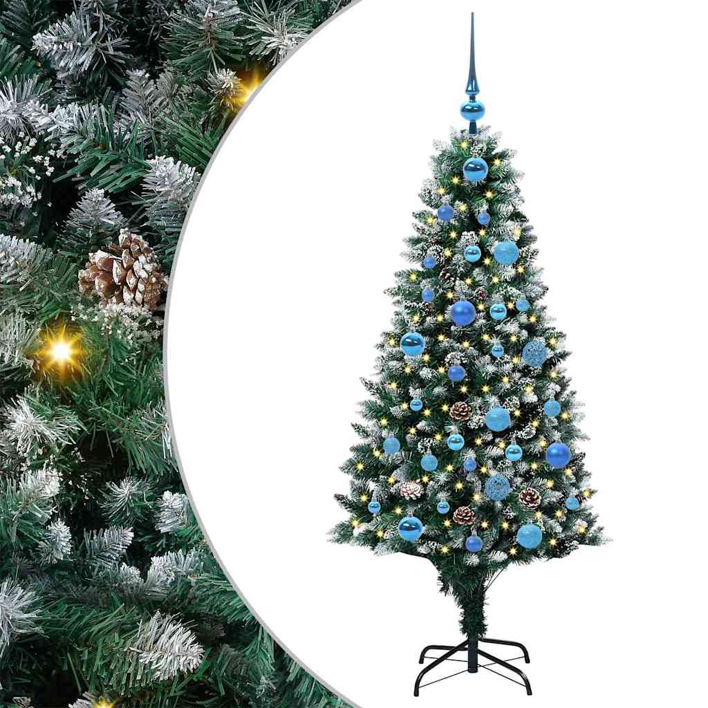Artificial Christmas Tree with 150 LEDs with Stand Green 150 cm