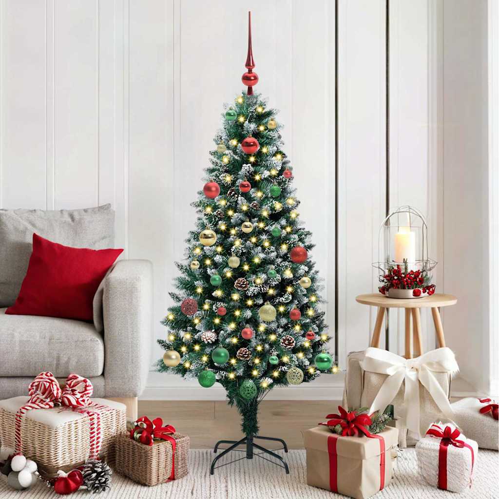 Artificial Christmas Tree with 150 LEDs with Stand Green 150 cm