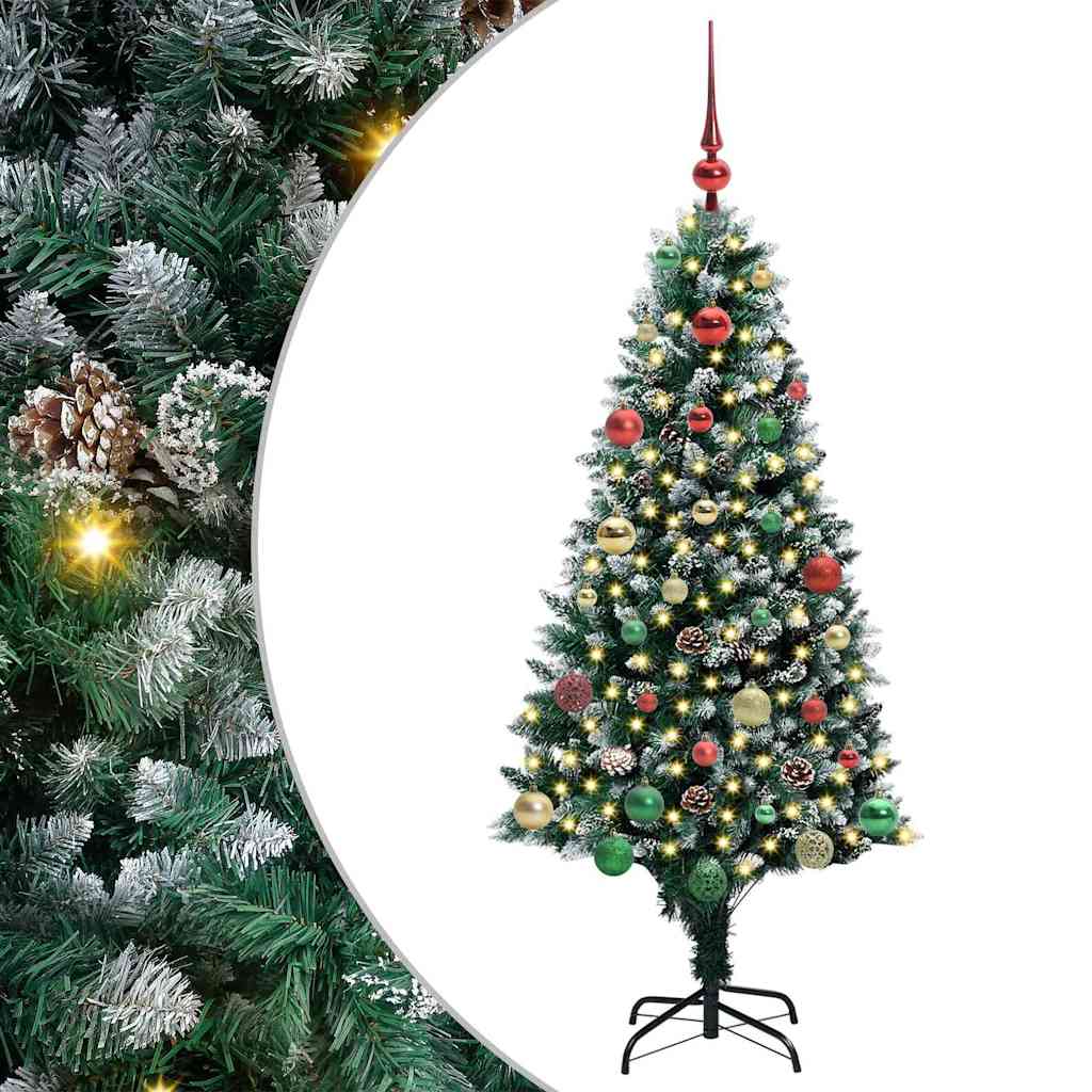 Artificial Christmas Tree with 150 LEDs with Stand Green 150 cm